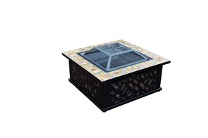 FIRE PIT SLATE W/COBBLESTONE DECOR 34" FIRE PIT SLATE W/COBBLESTONE DECOR 34"